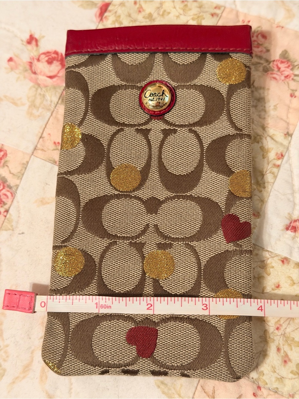 Coach Signature Canvas Eyeglass Sleeve - Picture 4 of 7